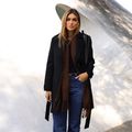 Casaco Lã Trench Comphy Preto