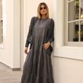 Cardigan Tricot Xis Cinza Chumbo