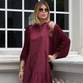 Cardigan Tricot Casulo Tramas Vinho