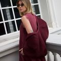 Cardigan Tricot Casulo Tramas Vinho