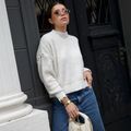 Blusão Tricot Xis Tramas Branco Rústico