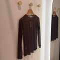 Blusa Tule M/L Marrom