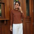 Camiseta Tricot Light Linho M/L Marrom