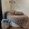 Manta Maxi Tricot Cotton Cappuccino G
