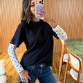 Blusa Tule M/L Poá