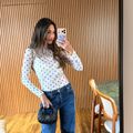 Blusa Tule M/L Poá