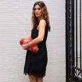 Vestido Crepe Cava Quadrada Curto Renda Preto