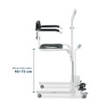 Cadeira de Transferência Multiuso com Elevação Eletrônica até 135 Kg Assento 48,5 cm D80 Dellamed