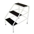 Escada 3 Degraus De Metal Branco