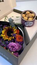 Kit Julieta - flores naturais + quitanda