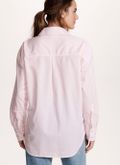 Camisa Manga Longa Listras Rosa em algodão