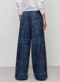 Calça Jeans Pantalona Paisley escura