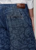 Calça Jeans Pantalona Paisley escura