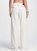 Calça Jeans Feminina Wide Leg Off White Sophia