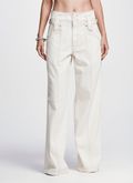 Calça Jeans Feminina Wide Leg Off White Sophia