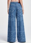 Calça Jeans Pantalona Marcela Pasley Azul Médio