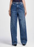 Calça Jeans Wide Leg Fernanda com Recortes