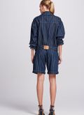 Jaqueta Jeans Overjacket Listrado Denim