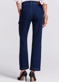 Calça Jeans Reta Cropped Nervura