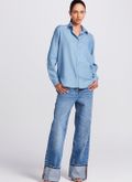 Camisa Jeans Leve Azul Claro