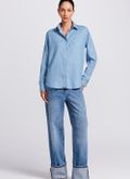 Camisa Jeans Leve Azul Claro