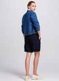 Jaqueta Jeans Bomber Malha Denim 
