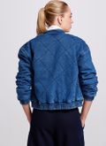 Jaqueta Jeans Bomber Malha Denim 