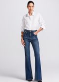 Calça Jeans Flare Bordados Boho