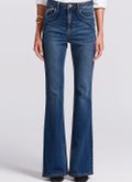 Calça Jeans Flare Bordados Boho