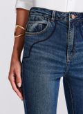 Calça Jeans Flare Bordados Boho