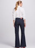 Calça Jeans Boot Cut Listras