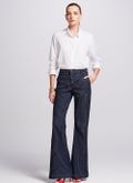 Calça Jeans Boot Cut Listras