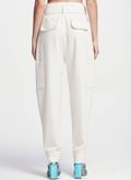 Calça Baggy Off White em Sarja Karol