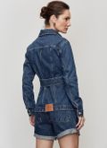 Jaqueta Jeans Trucker com Cinto