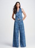 Colete Jeans Estampa Pasley