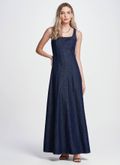 Vestido Jeans Longo Bela Amaciado