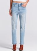 Calca Jeans Reta Elastano Azul Claro