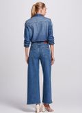 Calca Jeans Wide Leg Cropped