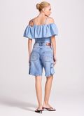Bermuda Jeans Cargo Utilitário