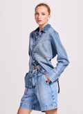 Bermuda Jeans Mom com Nervura