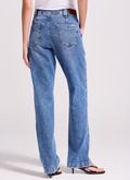 Calça Jeans Reta Elastano bolso gardener