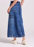 Saia Jeans Midi Cargo