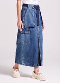 Saia Jeans Midi Cargo