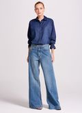 Calça Jeans Wide Leg Barra larga