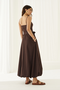 Vestido Balonê Lírio Café