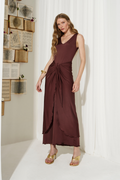 Vestido Jersey Alpina Marrom
