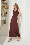 Vestido Jersey Alpina Marrom