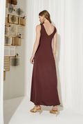 Vestido Jersey Alpina Marrom