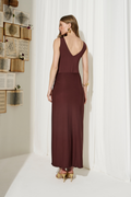 Vestido Jersey Alpina Marrom