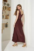 Vestido Jersey Alpina Marrom